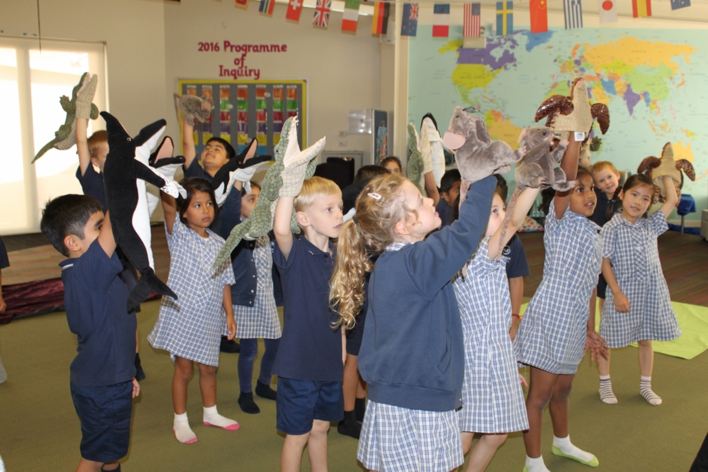 students roleplaying
