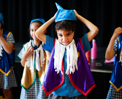 children roleplaying