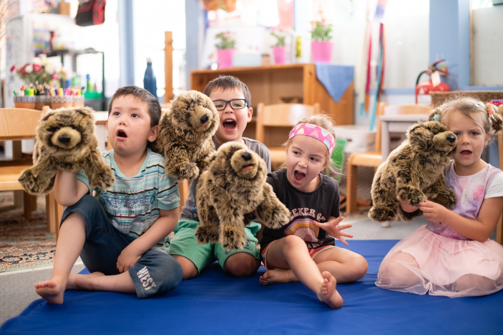 children roleplaying